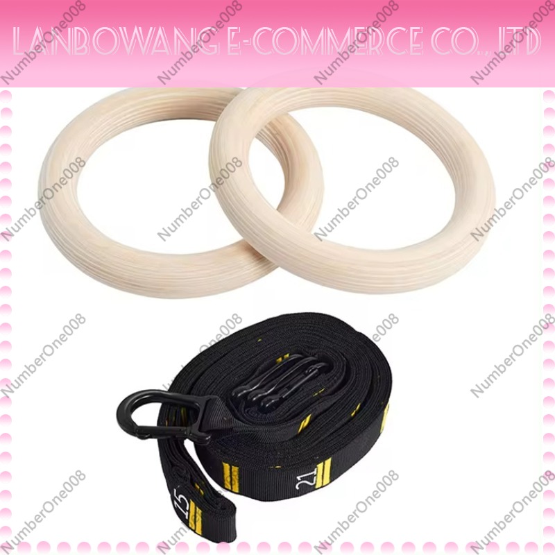 Gymnastic Ring - Gymnastiekringen van massief berkenhout, fitness pull-up