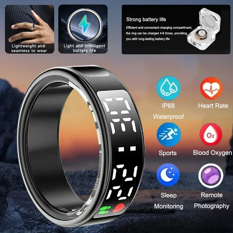 Gymnastic Ring - Smart Ring Voor Mannen Vrouwen Hartslag