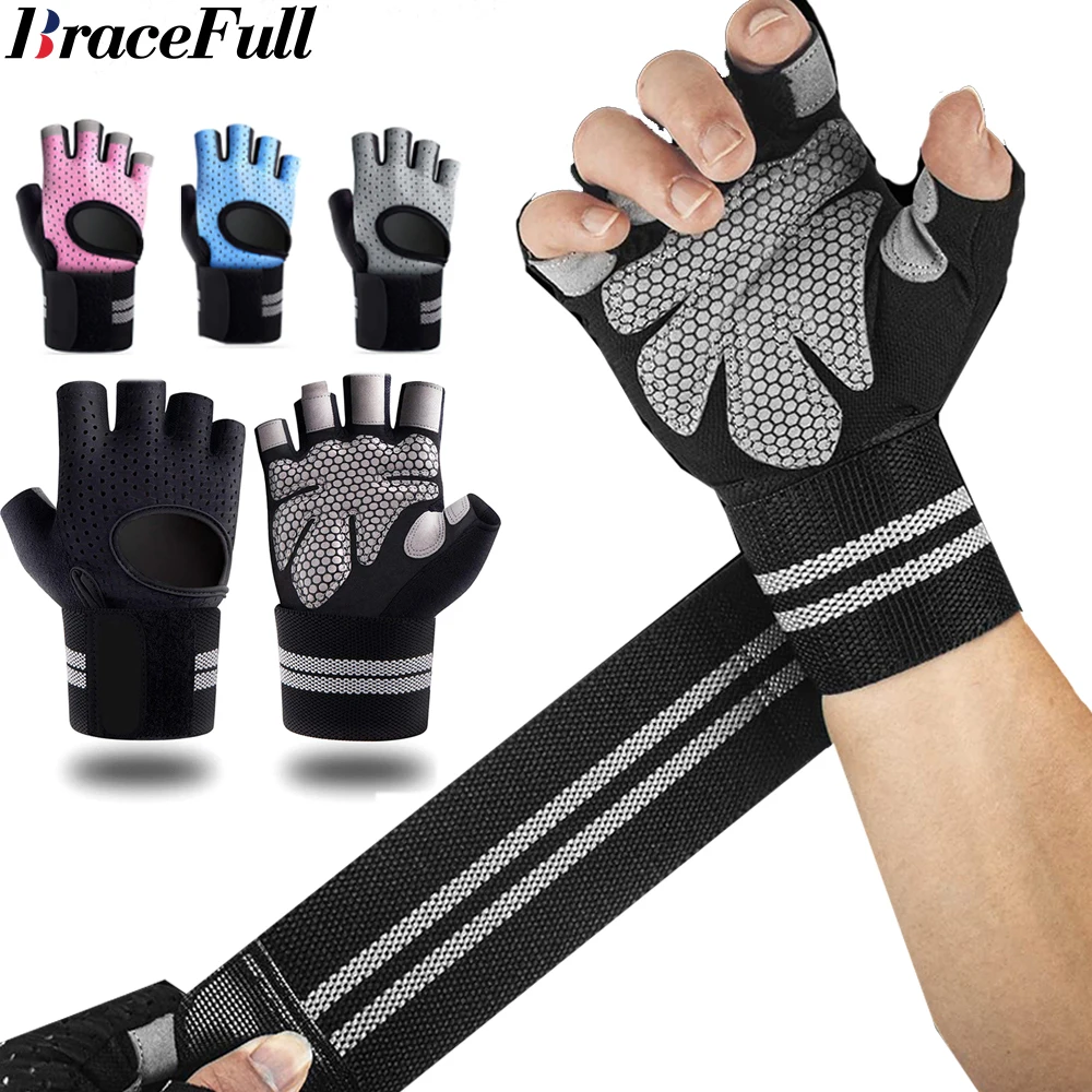 Weightlifting Gloves - 1 paar halve vinger gym fitnesshandschoenen