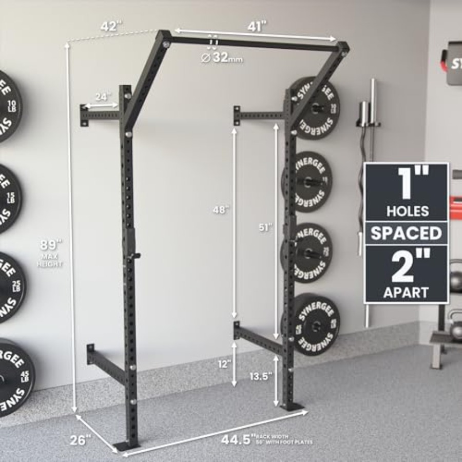 Wandgemonteerde squat rack voo - Pull Up Bar recensie en prijs