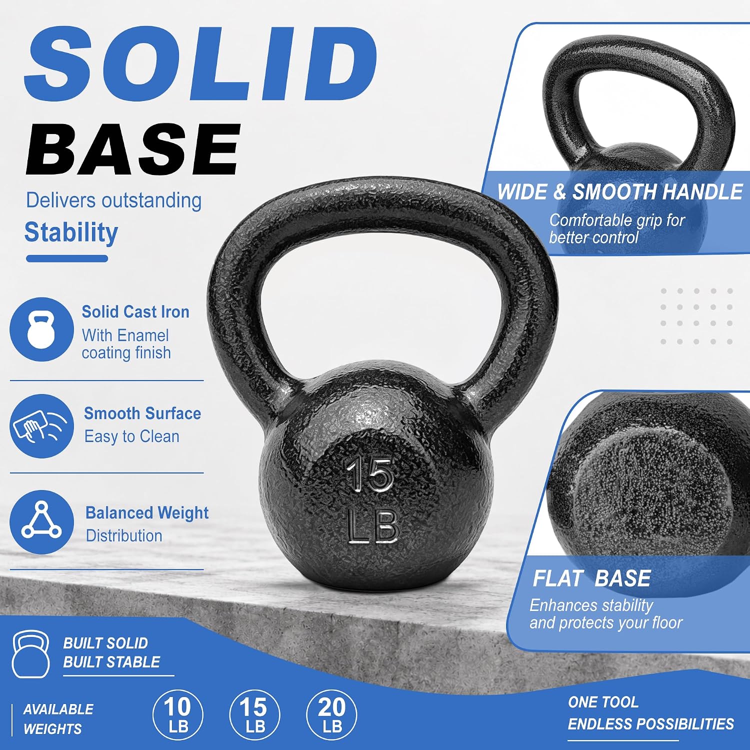 Gietijzeren kettlebells, 5-50  - Kettlebell recensie en prijs